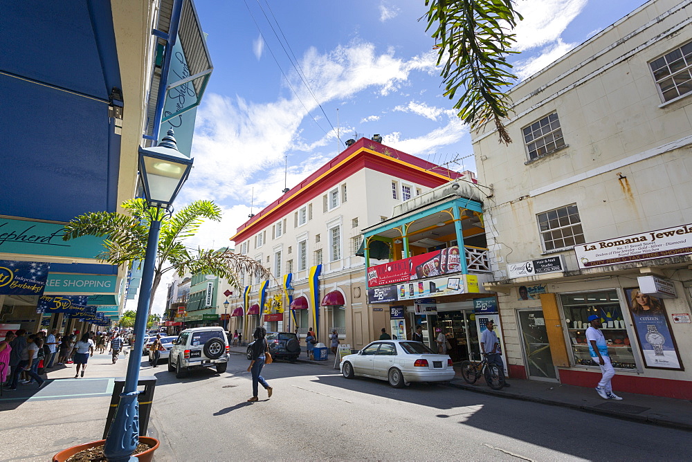 Architecture on Broad Street, Bridgetown, St. Michael, Barbados, West Indies, Caribbean, Central America