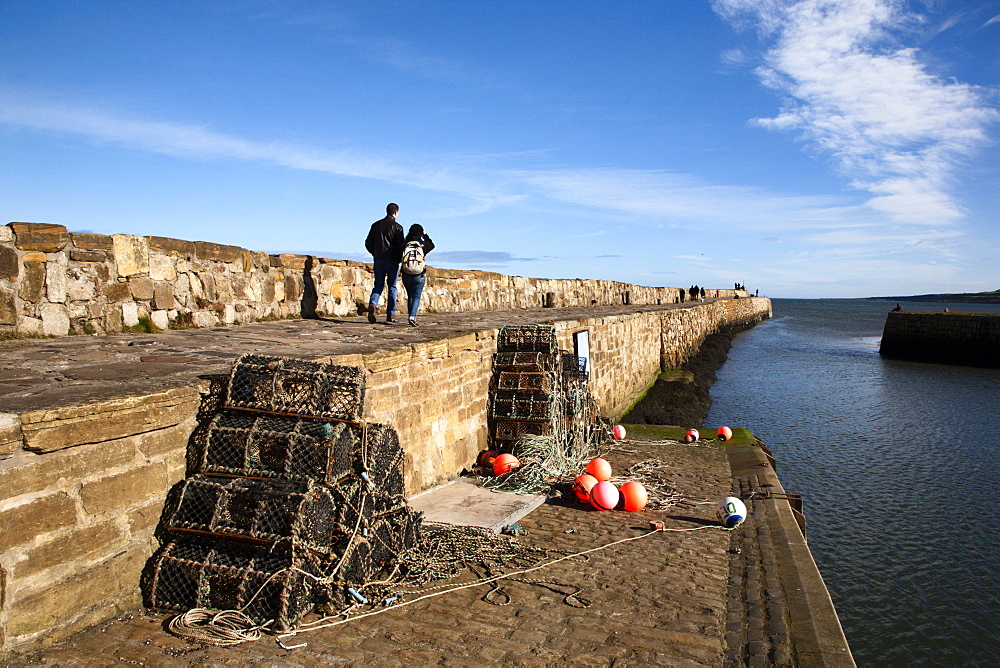 Lobster Pots at St Andrews Harbour, St Andrews, Fife, Scotland