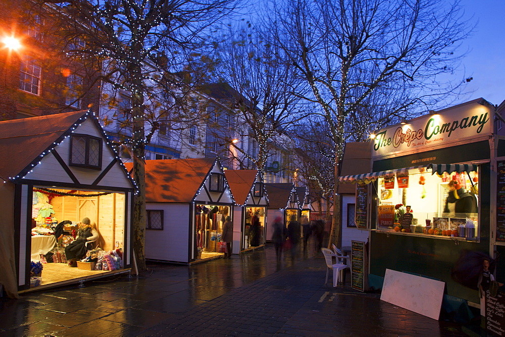 Christmas Market on Parliament Street, York, Yorkshire, England, United Kingdom, Europe