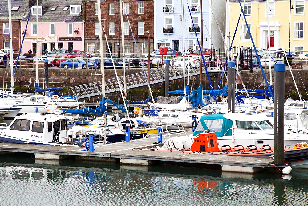 Boats at Arbroath Harbour, Arbroath, Angus, Scotland, United Kingdom, Europe