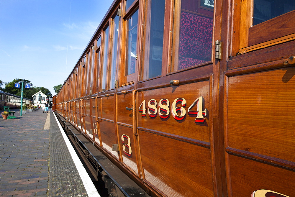 Vintage LNER rolling stock on the Poppy Line, North Norfolk Railway, at Sheringham, Norfolk, England, United Kingdom, Europe