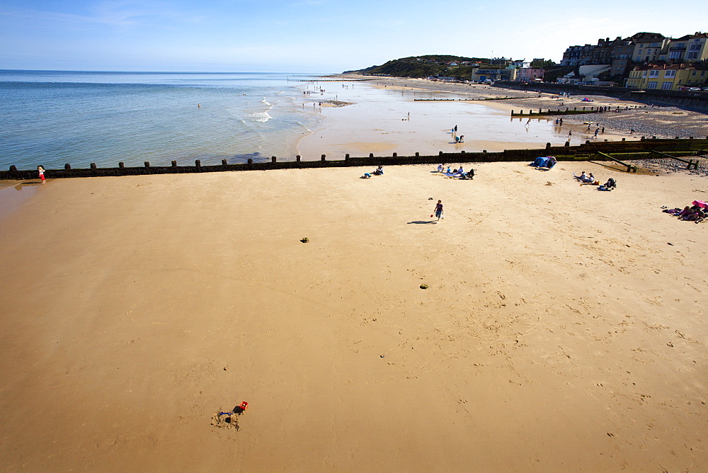 Cromer Beach from the Pier, Cromer, Norfolk, England, United Kingdom, Europe