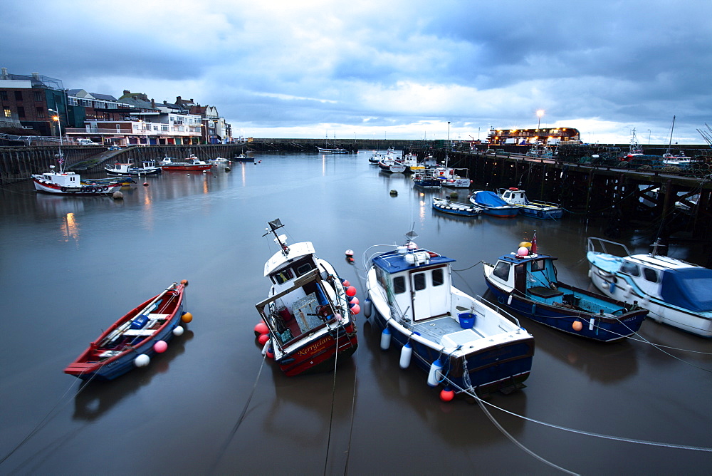 Fishing boats in the Harbour at Bridlington, East Riding of Yorkshire, Yorkshire, England, United Kingdom, Europe