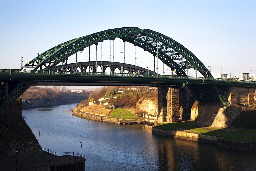 Wearmouth Bridge over the River Wear, Sunderland, Tyne and Wear, England, United Kingdom, Europe