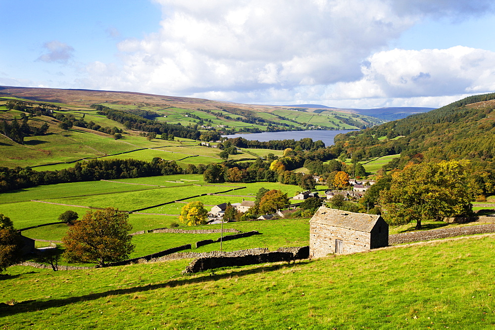 Field Barn above Wath in Nidderdale, Pateley Bridge, North Yorkshire, Yorkshire, England, United Kingdom, Europe 