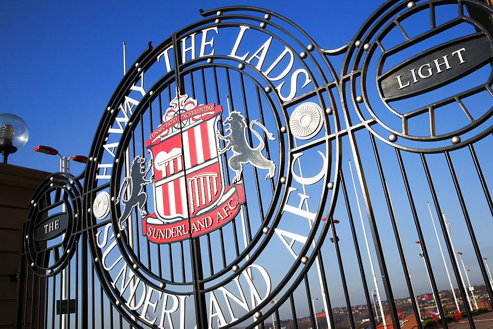 Haway The Lads Gate at The Stadium of Light, Sunderland, Tyne and Wear, England, United Kingdom, Europe