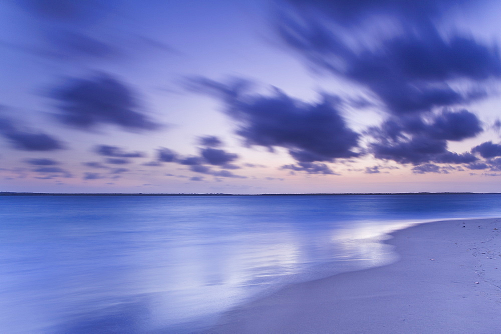 Dusk on the beach at Kizingo, Lamu Island, Kenya, East Africa, Africa