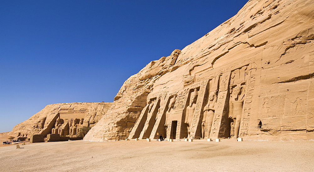 The Temple of Hathor, with the Temple of Re-Herakhte behind, at Abu Simbel, UNESCO World Heritage Site, Nubia, Egypt, North Africa, Africa