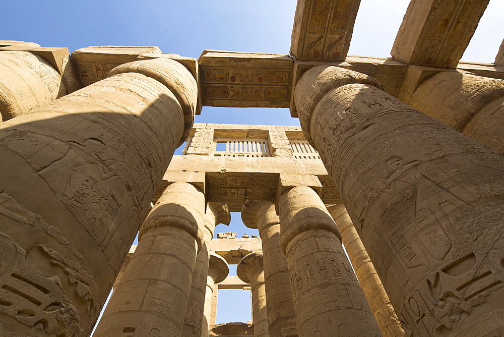 The Great Hypostyle Hall of the Karnak Temple of Amun, Karnak, Thebes, UNESCO World Heritage Site, Egypt, North Africa, Africa