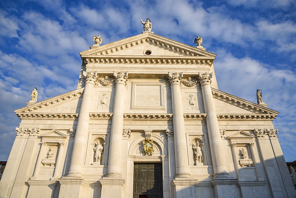 The facade of San Giorgio Maggiore, Venice, UNESCO World Heritage Site, Veneto, Italy, Europe