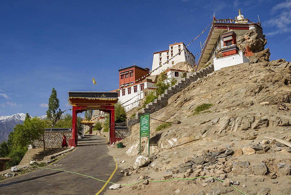 The 15th century Thiksey Monastery, Ladakh, Himalayas, India, Asia