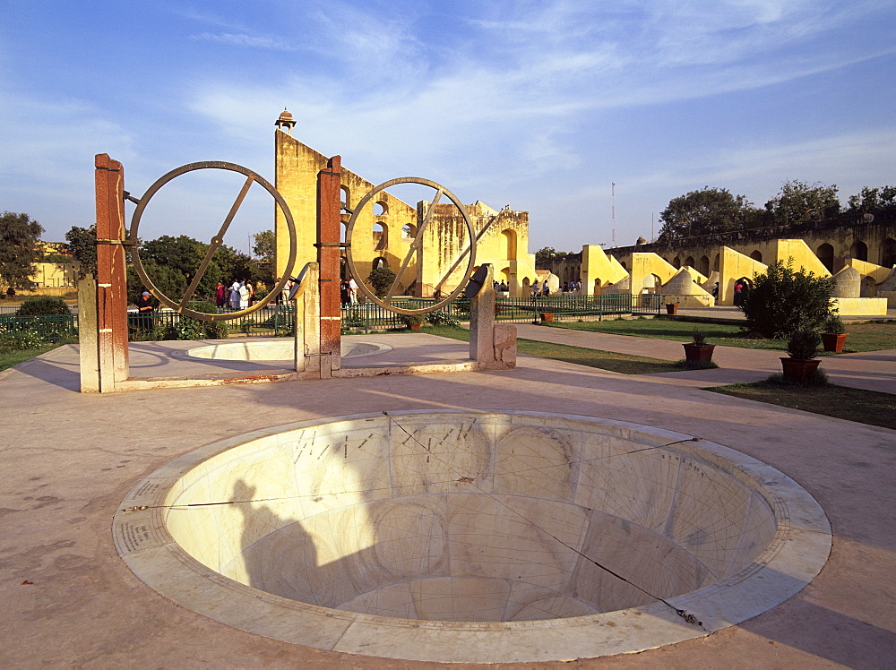 The 18th century observatory, Jantar Mantar, built by Jai Singh II in Jaipur, Rajasthan, India, Asia