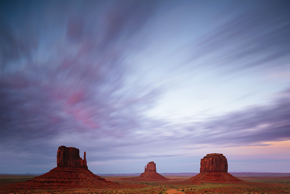 The Mittens and Merrick Butte, Monument Valley Navajo Tribal Park, Utah, United States of America, North America