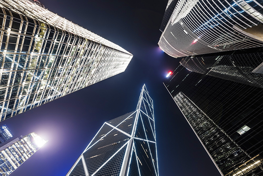 Exterior of Bank of China Building, Central, Hong Kong Island, China, Asia