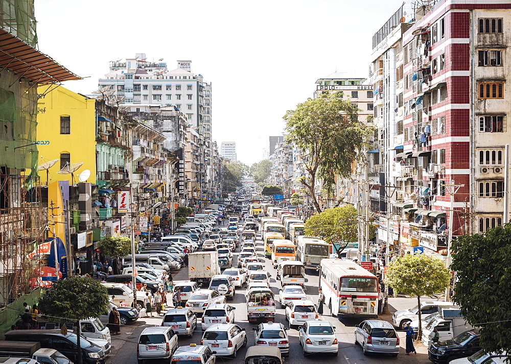 Mahabandoola Road, Yangon (Rangoon), Myanmar (Burma), Asia