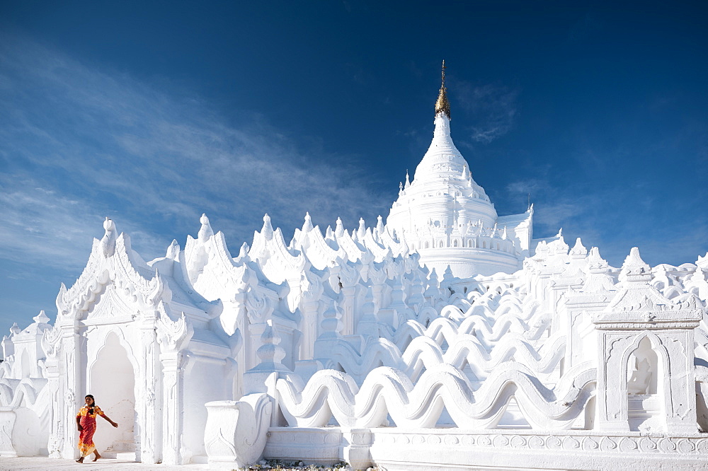 Exterior of Hsinbyume Paya, Mingun, Mandalay Region, Myanmar (Burma), Asia