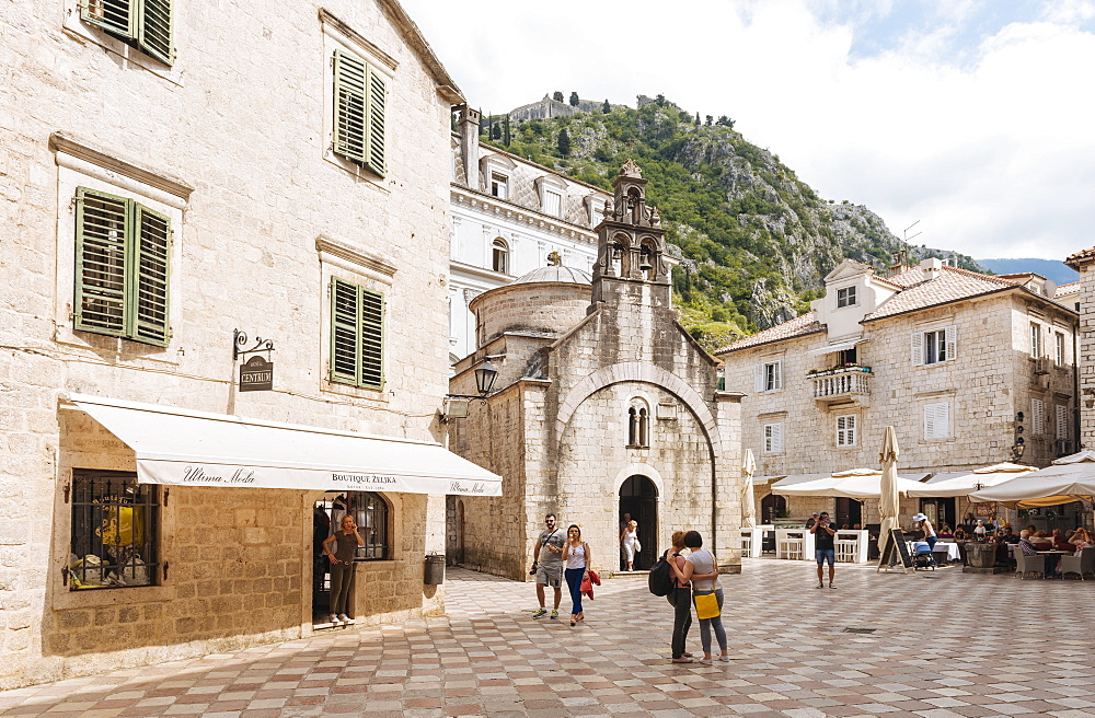 St. Lukes Church, Stari Grad (Old Town) of Kotor, Bay of Kotor, Montenegro, Europe