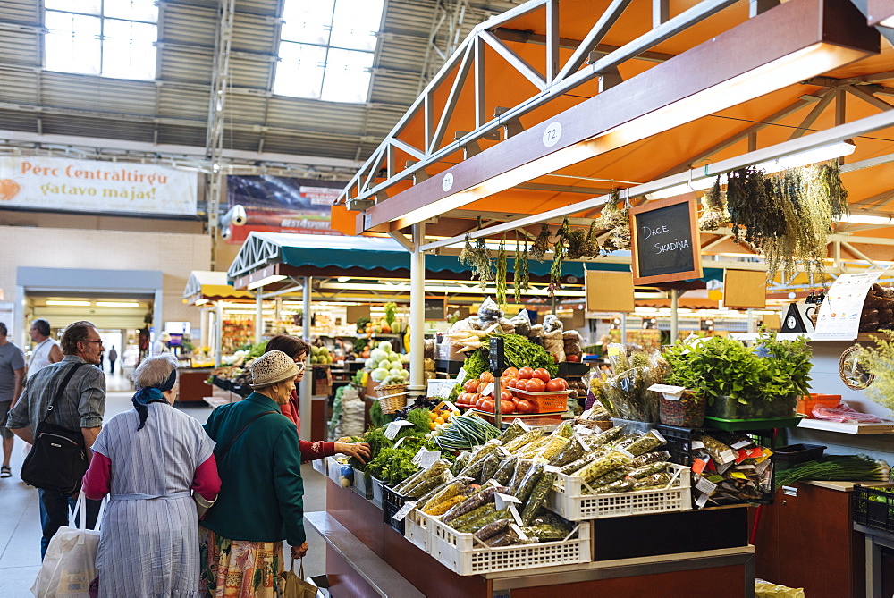 Interior of Riga Central Market, Riga, Latvia, Baltic States, Europe