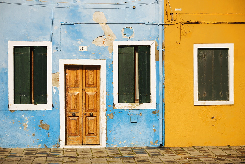 Exterior facades of colourful buildings, Burano, Venice, UNESCO World Heritage Site, Veneto Province, Italy, Europe