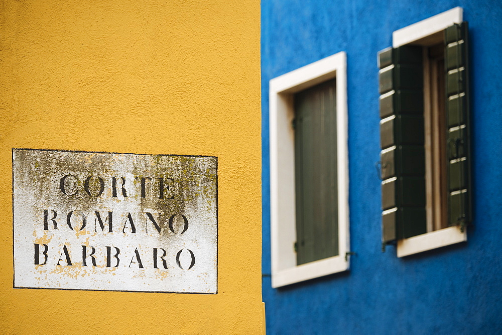 Exterior facades of colourful buildings, Burano, Venice, UNESCO World Heritage Site, Veneto Province, Italy, Europe