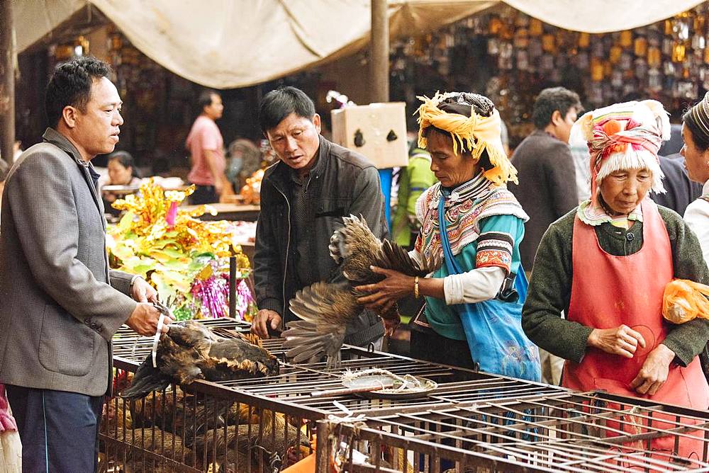 Xinjie Local Market, Yuanyang, Yunnan Province, China, Asia