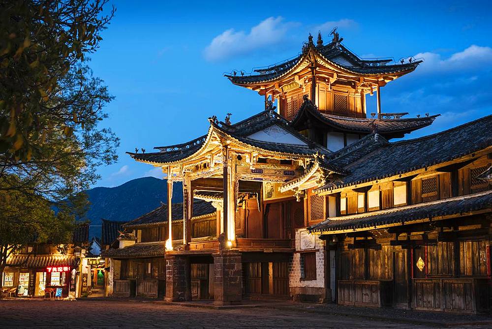 The Three Terraced Pavilion, Shaxi, Yunnan Province, China, Asia