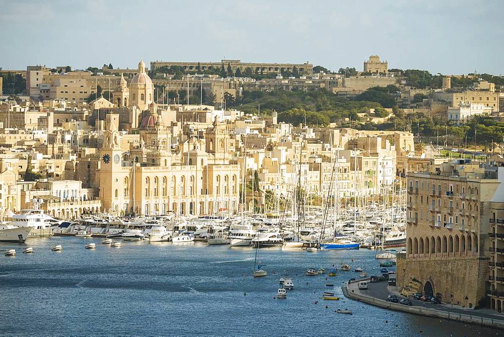 View over Grand Harbour, Valletta, Malta, Europe