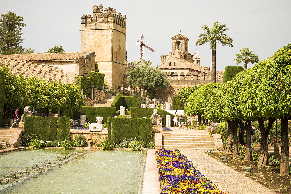 Gardens at The Alcazar, UNESCO World Heritage Site, Cordoba, Andalucia, Spain, Europe