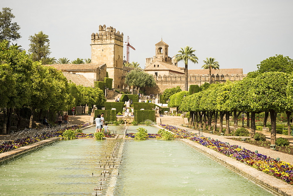 Gardens at The Alcazar, UNESCO World Heritage Site, Cordoba, Andalucia, Spain, Europe