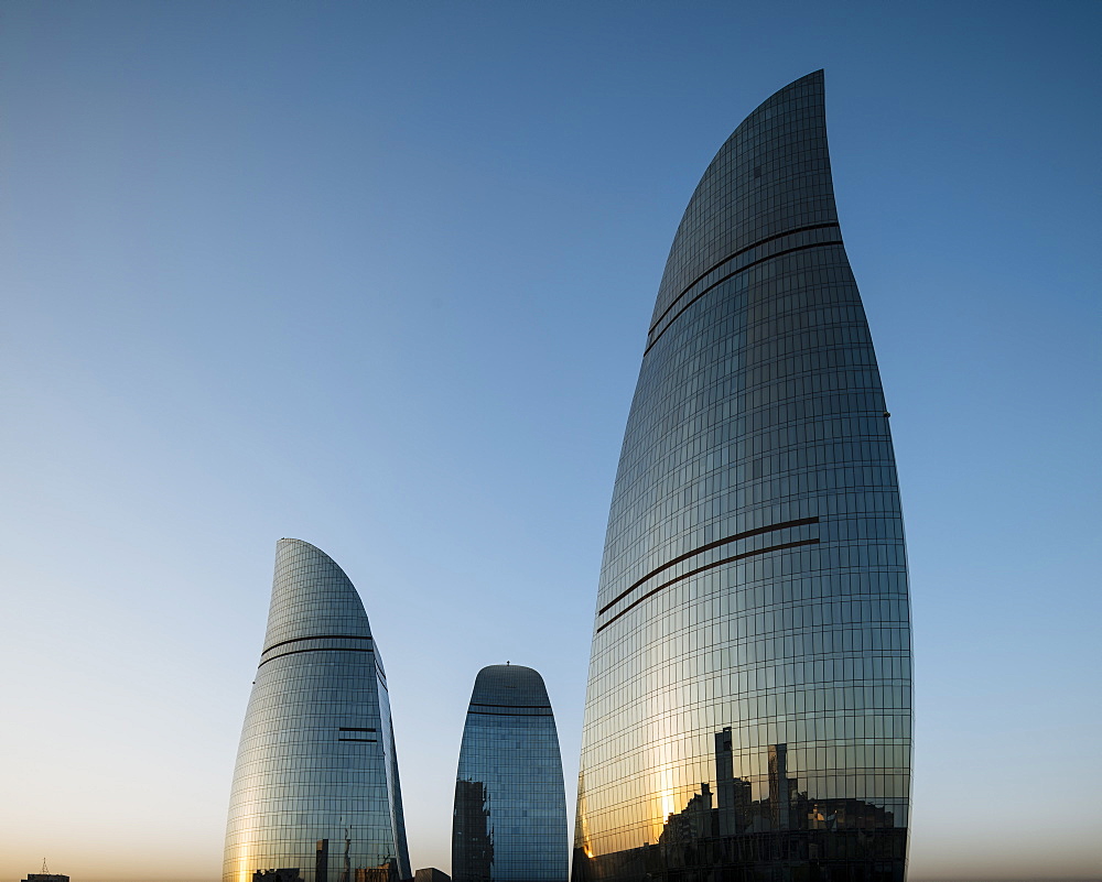 Flame Towers, Baku, Azerbaijan, Central Asia, Asia