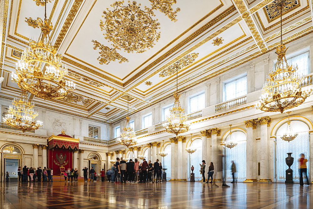 Interior of The State Hermitage Museum, UNESCO World Heritage Site, St. Petersburg, Leningrad Oblast, Russia, Europe