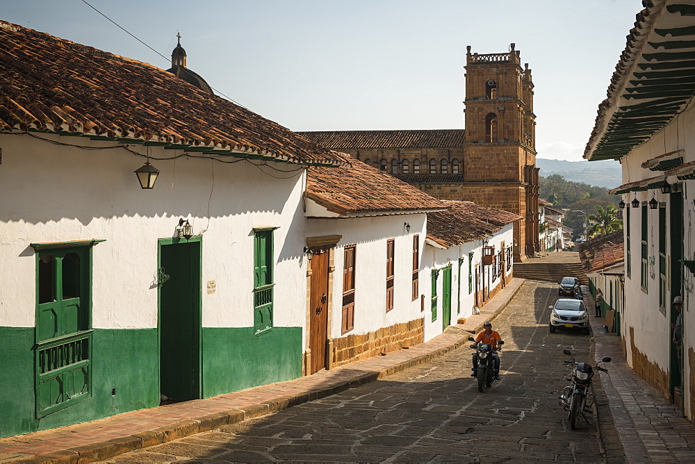 Street scene, Barichara, Santander, Colombia, South America