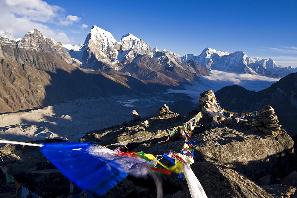 View from Gokyo Ri, 5300 metres, Dudh Kosi Valley, Solu Khumbu (Everest) Region, Nepal, Himalayas, Asia