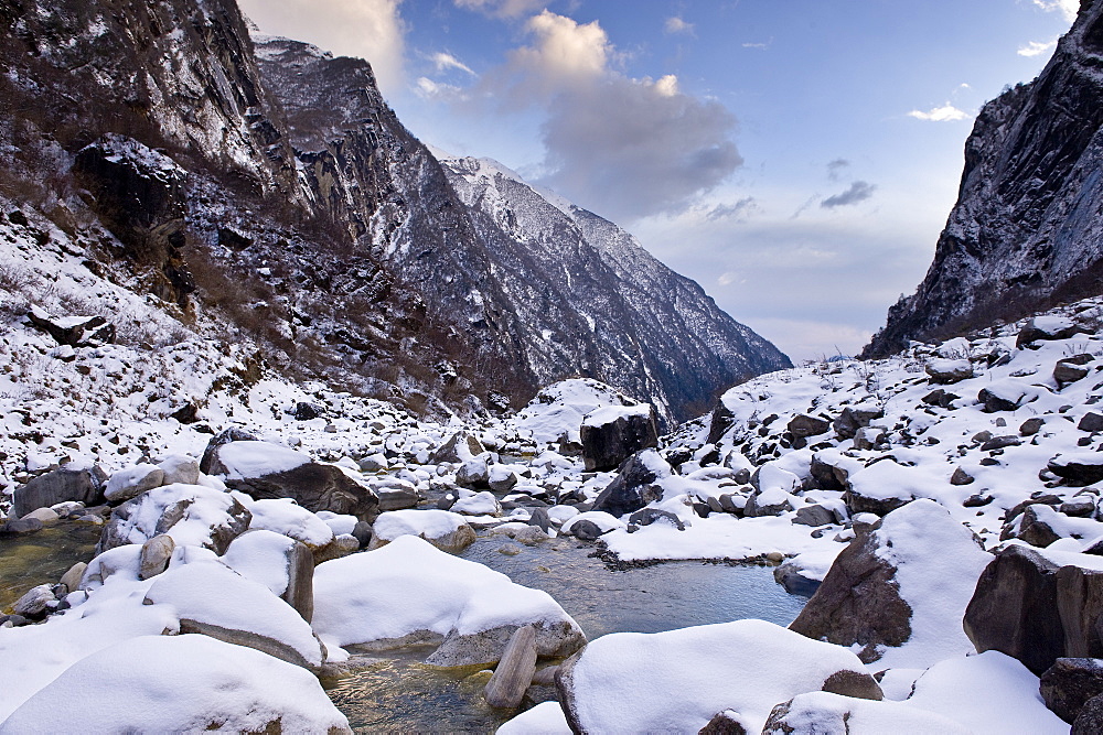 Modi Khola River, Annapurna Himal, Nepal, Himalayas, Asia