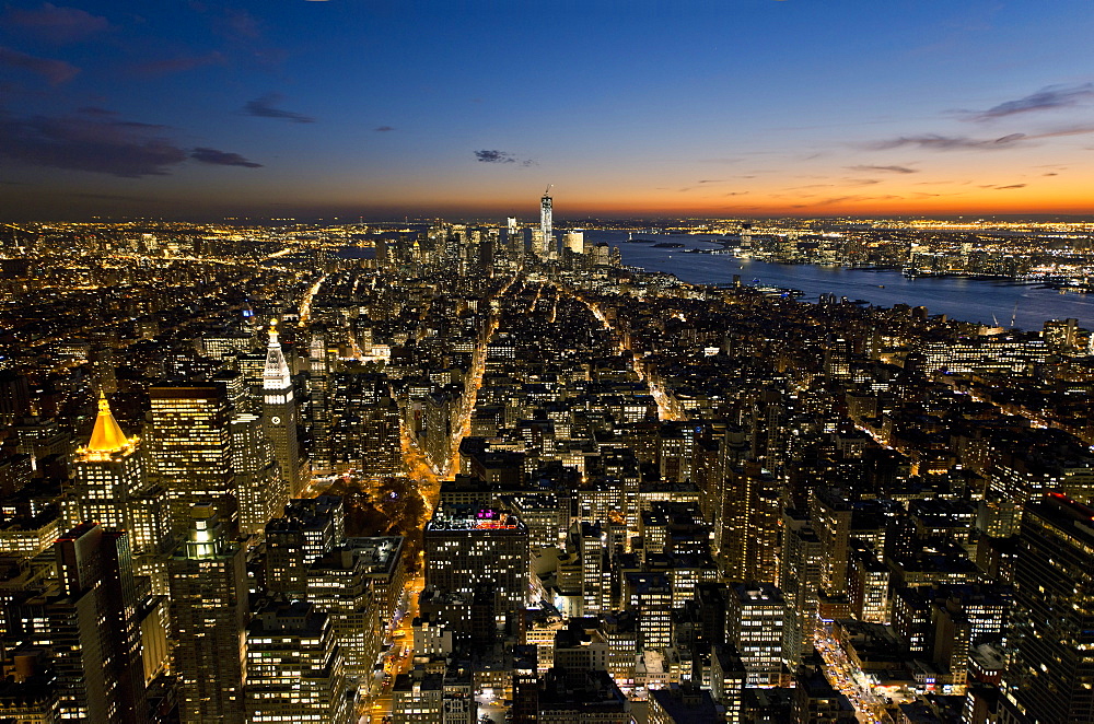 View from Empire State Building, Manhattan, New York City, United States of America, North America