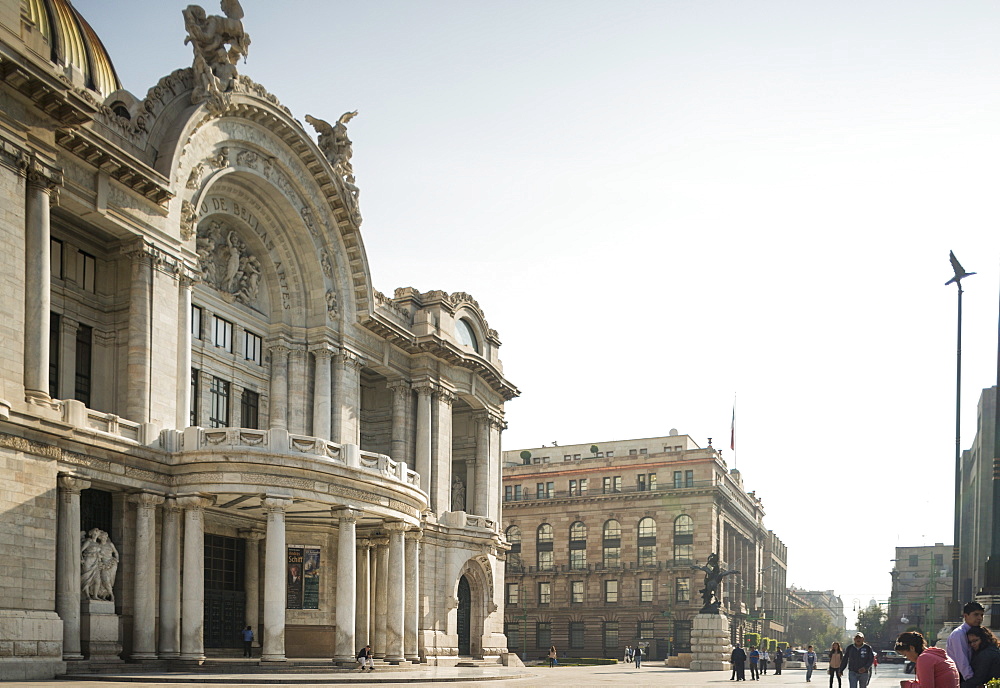 Exterior of Palacio de Bellas Artes, Mexico City, Mexico, North America