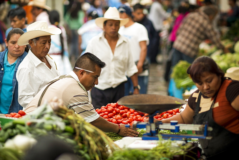 Sunday Market (Tianguis) at Cuetzalan, Puebla State, Mexico, North America