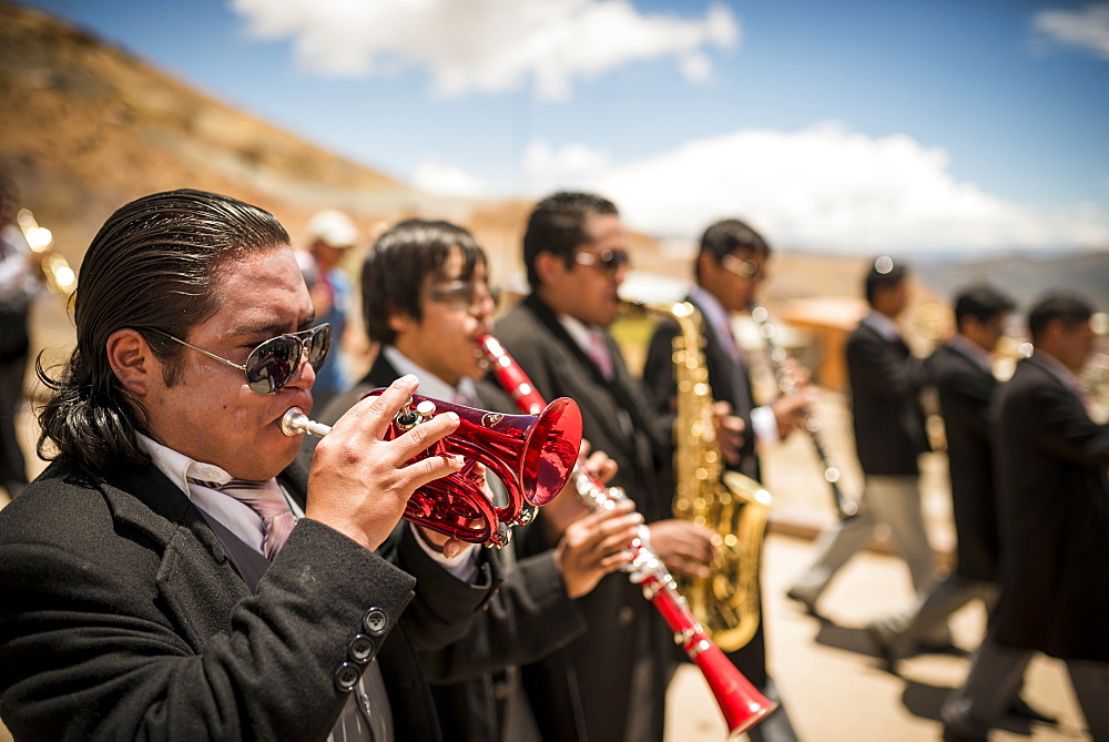 Processions during The Miners Carnival, Cerro Rico, Potosi, Southern Altiplano, Bolivia, South America