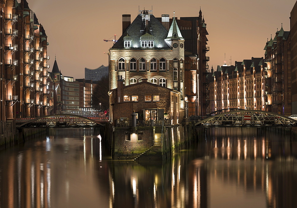 Speicherstadt District, Hafencity, Hamburg, Germany, Europe