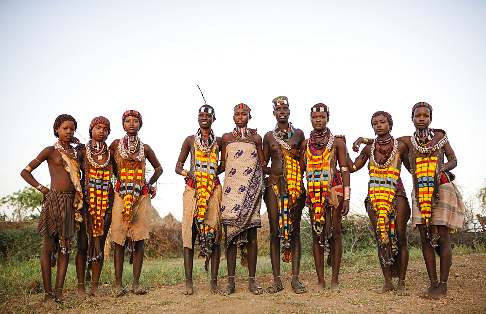 Girls of the Hamar Tribe, Omo Valley, Ethiopia, Africa