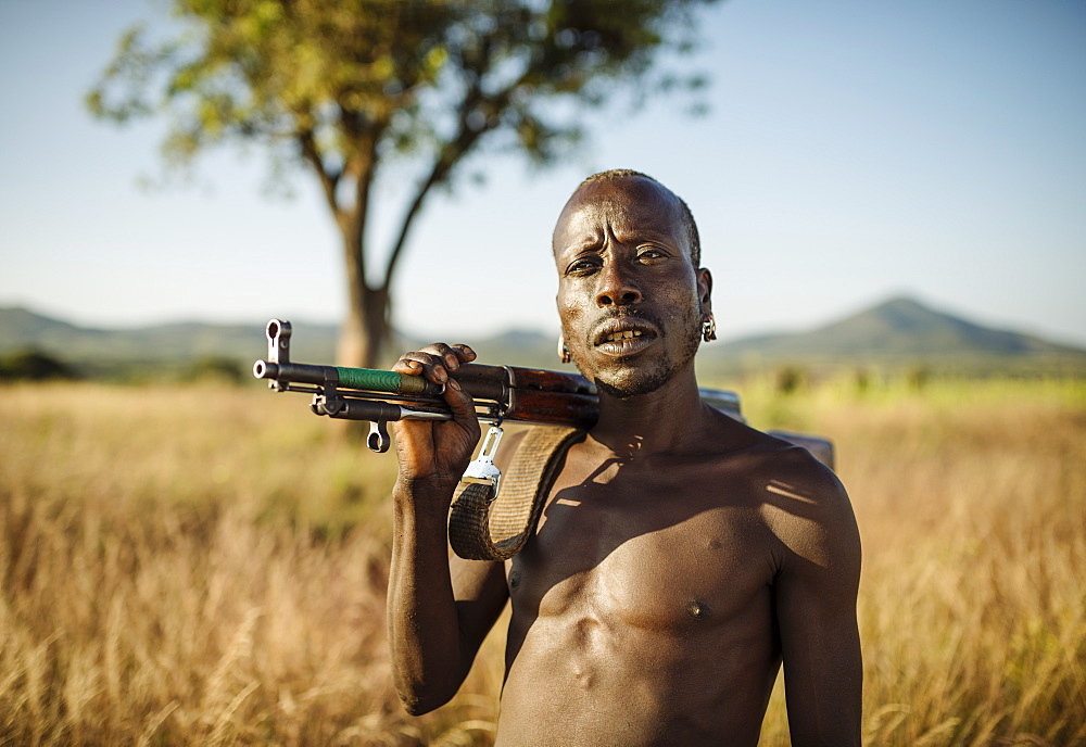 Portrait of Banki, Banna Tribe, Gargew Village, Omo Valley, Ethiopia, Africa