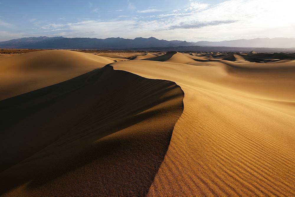 Mesquite Sand Dunes at dawn, Death Valley National Park, California, United States of America, North America