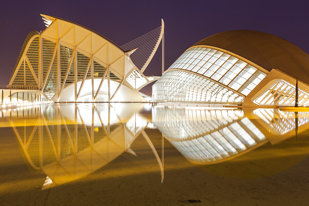 The City of Arts and Sciences (Ciudad de las Artes y las Ciencias) in Valencia, Spain, Europe