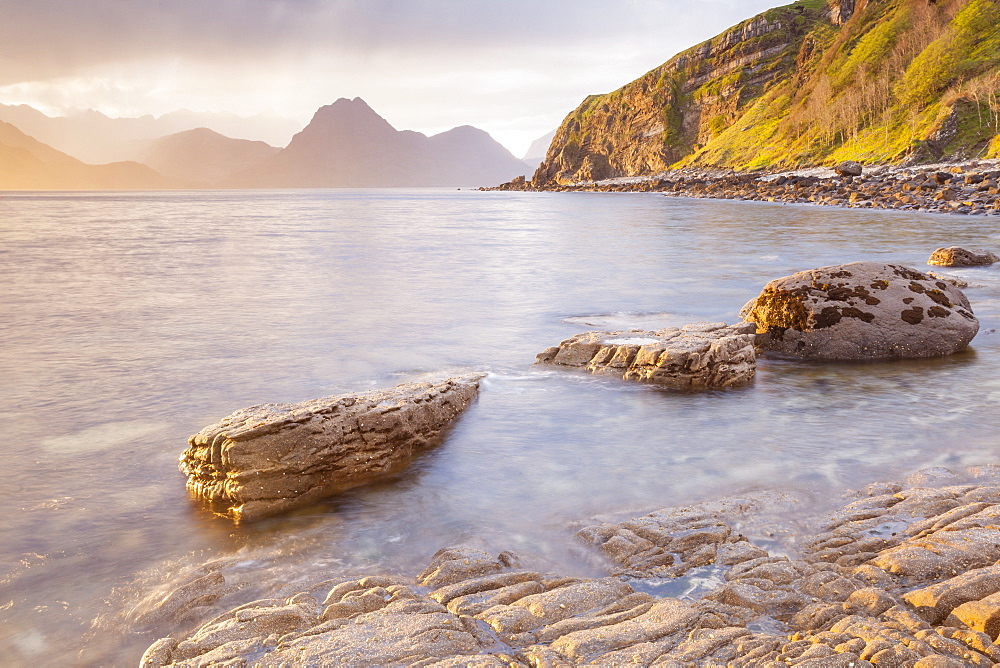 Loch Scavaig and the Cuillin Hills on the Isle of Skye, Inner Hebrides, Scotland, United Kingdom, Europe