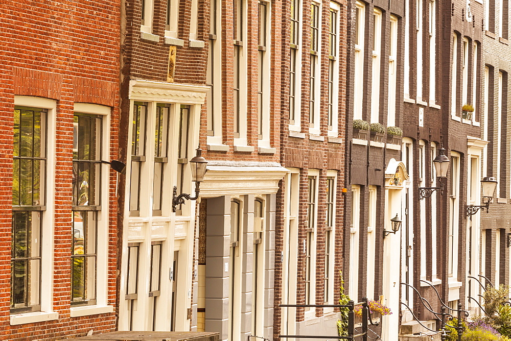 Typical house facades in the historic centre of Amsterdam, UNESCO World Heritage Site, Amsterdam, The Netherlands, Europe