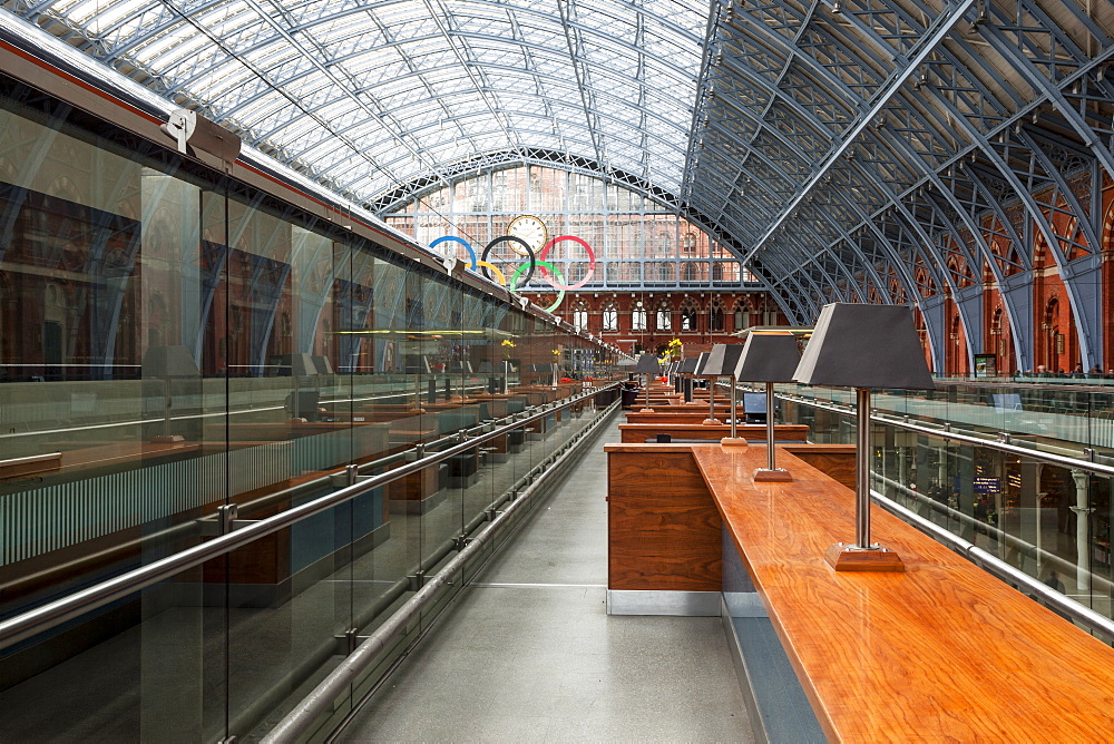 The beautiful railway station of St. Pancras International, London, England, United Kingdom, Europe