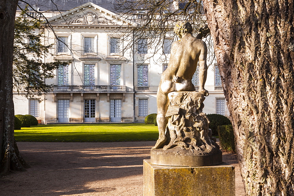 The gardens of the Musee des Beaux Arts (Museum of Fine Arts) in Tours, Indre-et-Loire, France, Europe