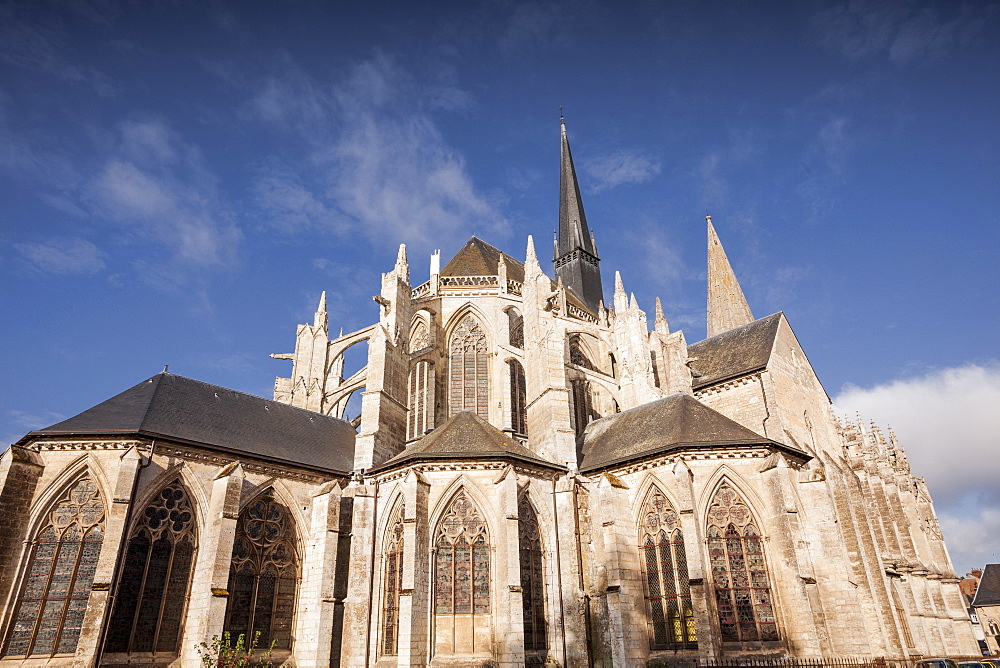 The beautiful Abbaye de la Trinite (Abbey of the Holy Trinity) in Vendome, Loir-et-Cher, Centre, France, Europe