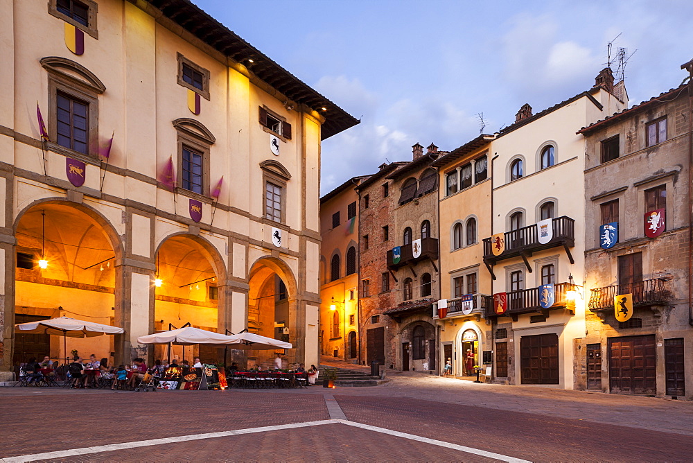 Piazza Grande in Arezzo, Tuscany, Italy, Europe