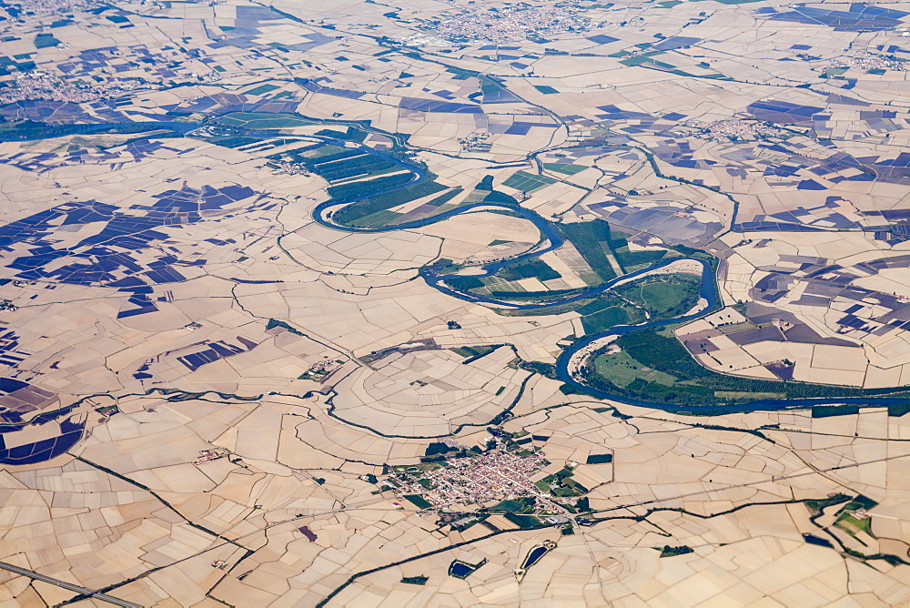 Aerial of Northern Italy, Europe